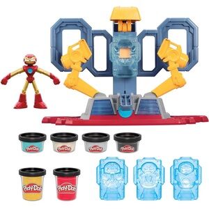 Play-Doh Marvel Iron Man Playset with Blue and Red Colors
